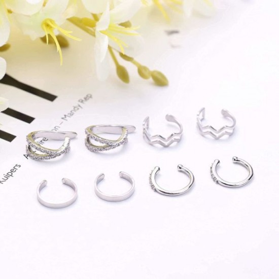 Ear Cuff Earrings For Women Non Pierced Cubic Zirconia Round Huggie Hoop Cartilage Clip On Conch Earring Cuffs Ear Cuff Earrings For Women Non Pierced Cubic Zirconia Round Huggie Hoop Cartilage Clip On Conch Earring Cuffs